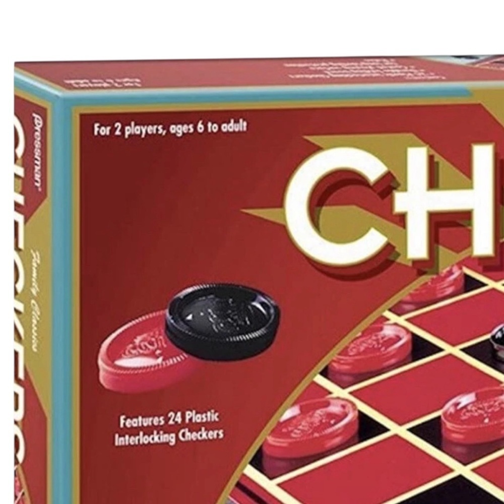 Checkers Game Board Family Classic Board Game by Pressman New in Sealed Box - Picture 3 of 12